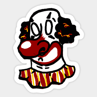 Bald Stripey Clown Sticker